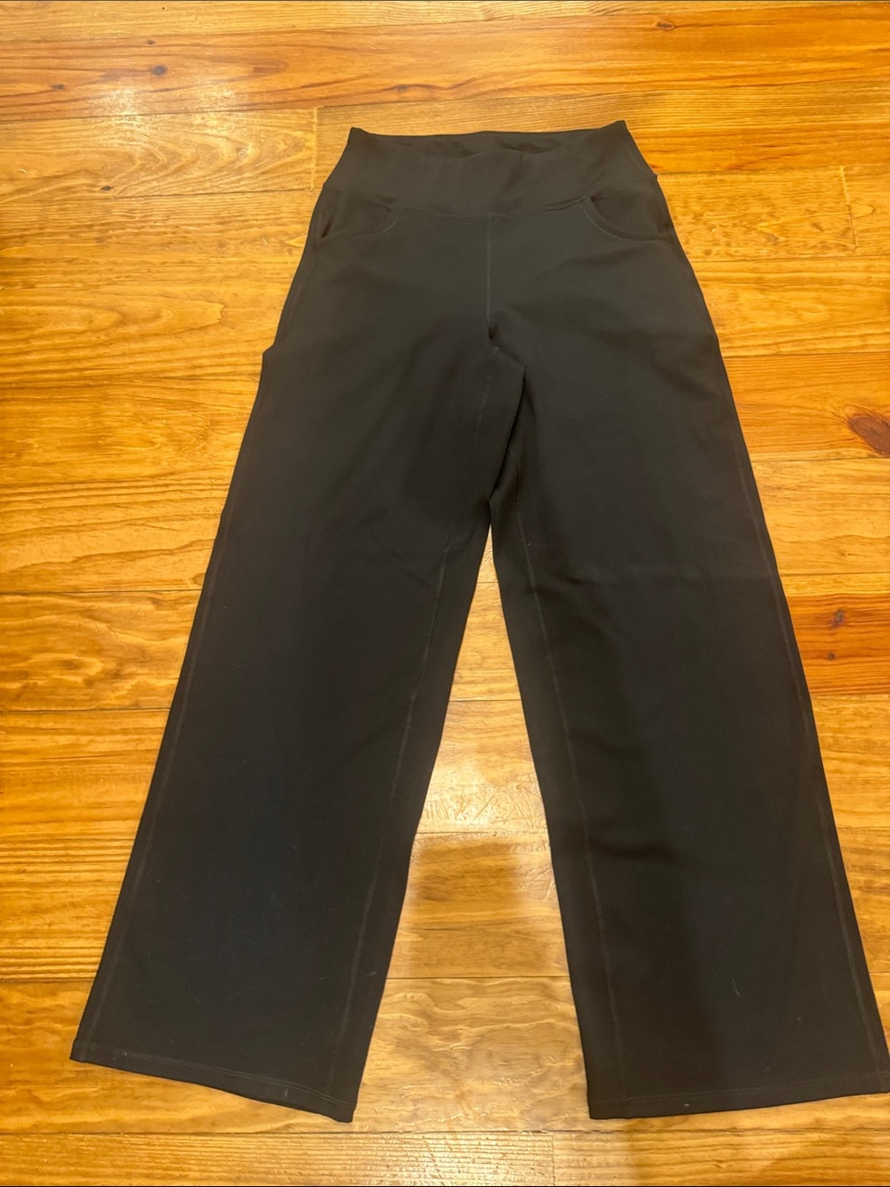 Black Wide-Leg Yoga Pants